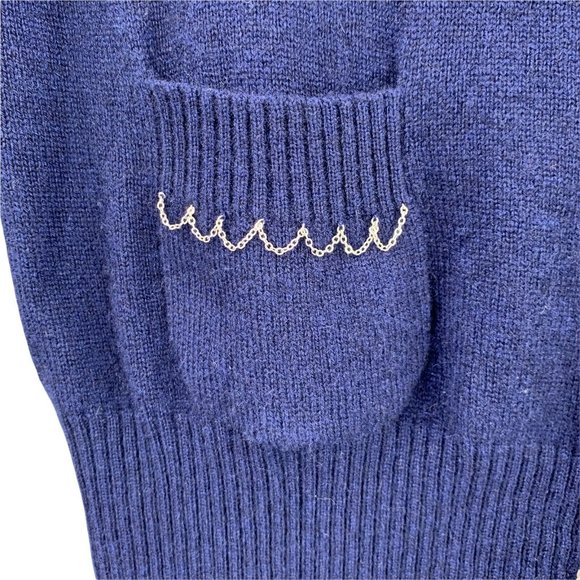 Diane Von Furstenberg Navy Blue Cardigan - Picture 2 of 4